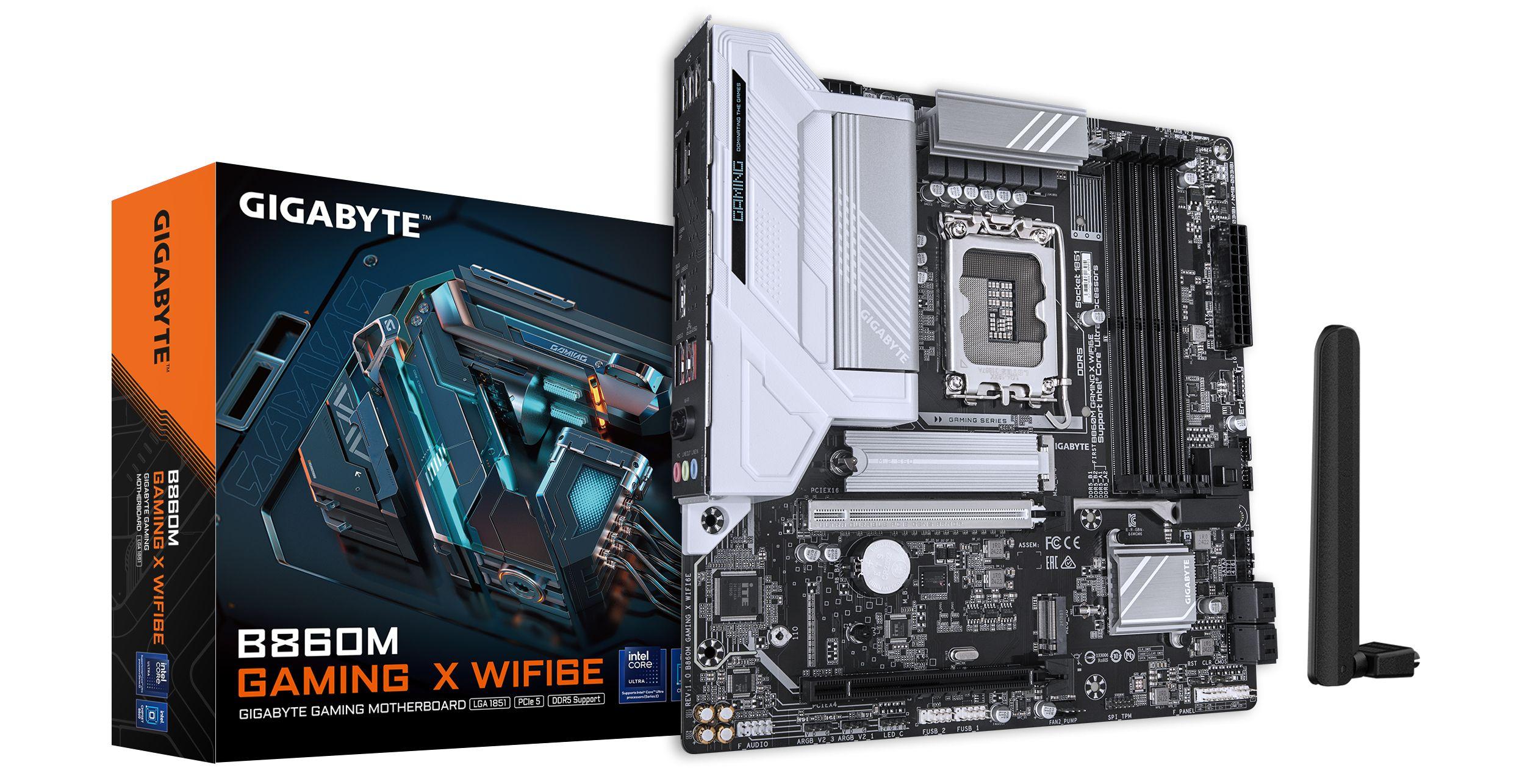 Motherboard GIGABYTE B860M GAMING X WIFI6E (LGA 1851 (Socket V1) - micro ATX - Duplo canal - Castanho escuro)