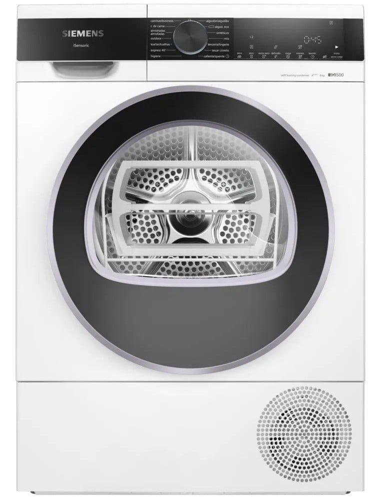 Máquina de Secar Roupa Independente SIEMENS WQ35G2D0ES (8 kg - Bomba de calor - Direita - Branco)