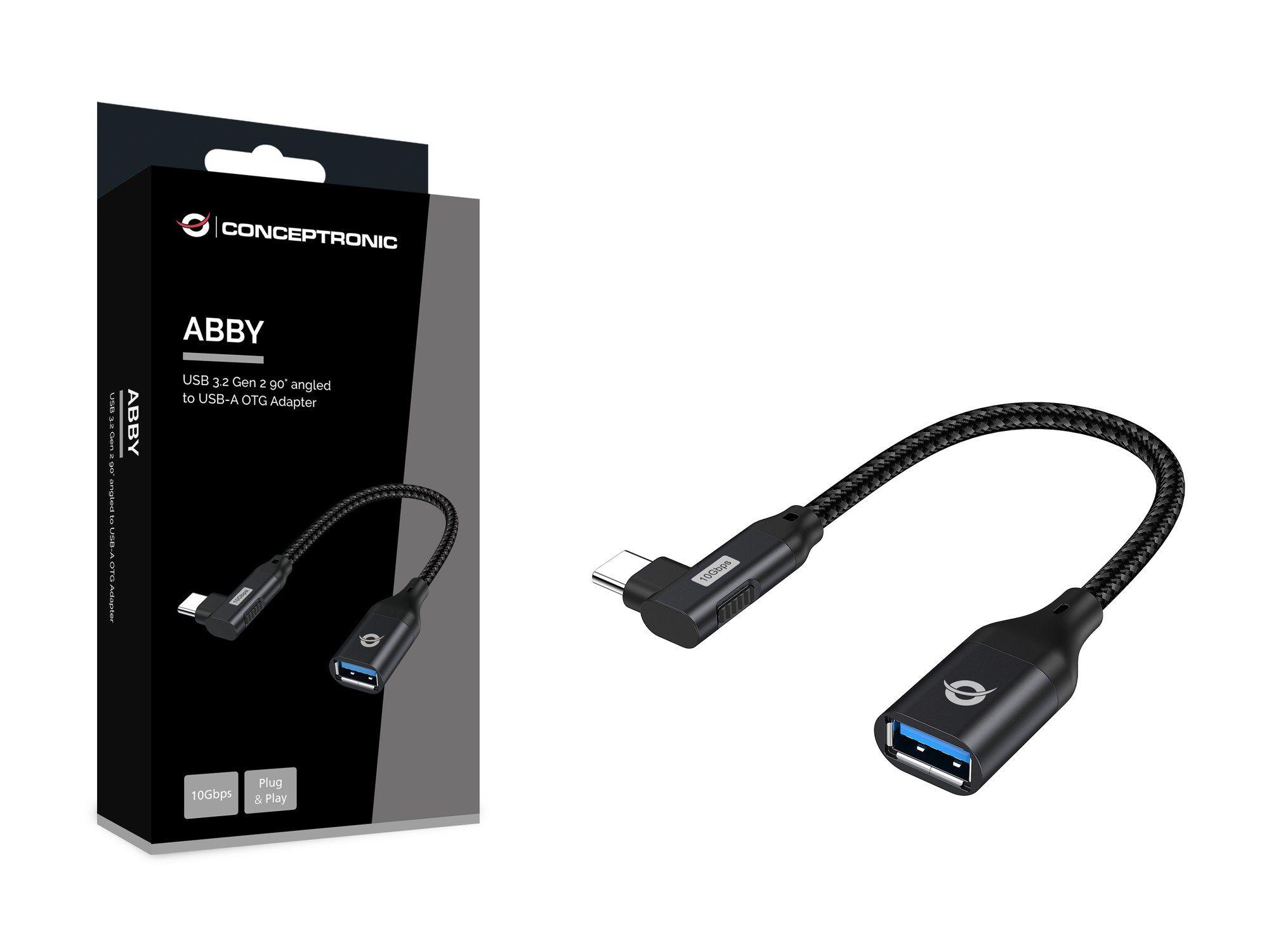Adaptador USB-C para USB-A CONCEPTRONIC ABBY19B (USB-A - USB-C - Preto), miniatura 2