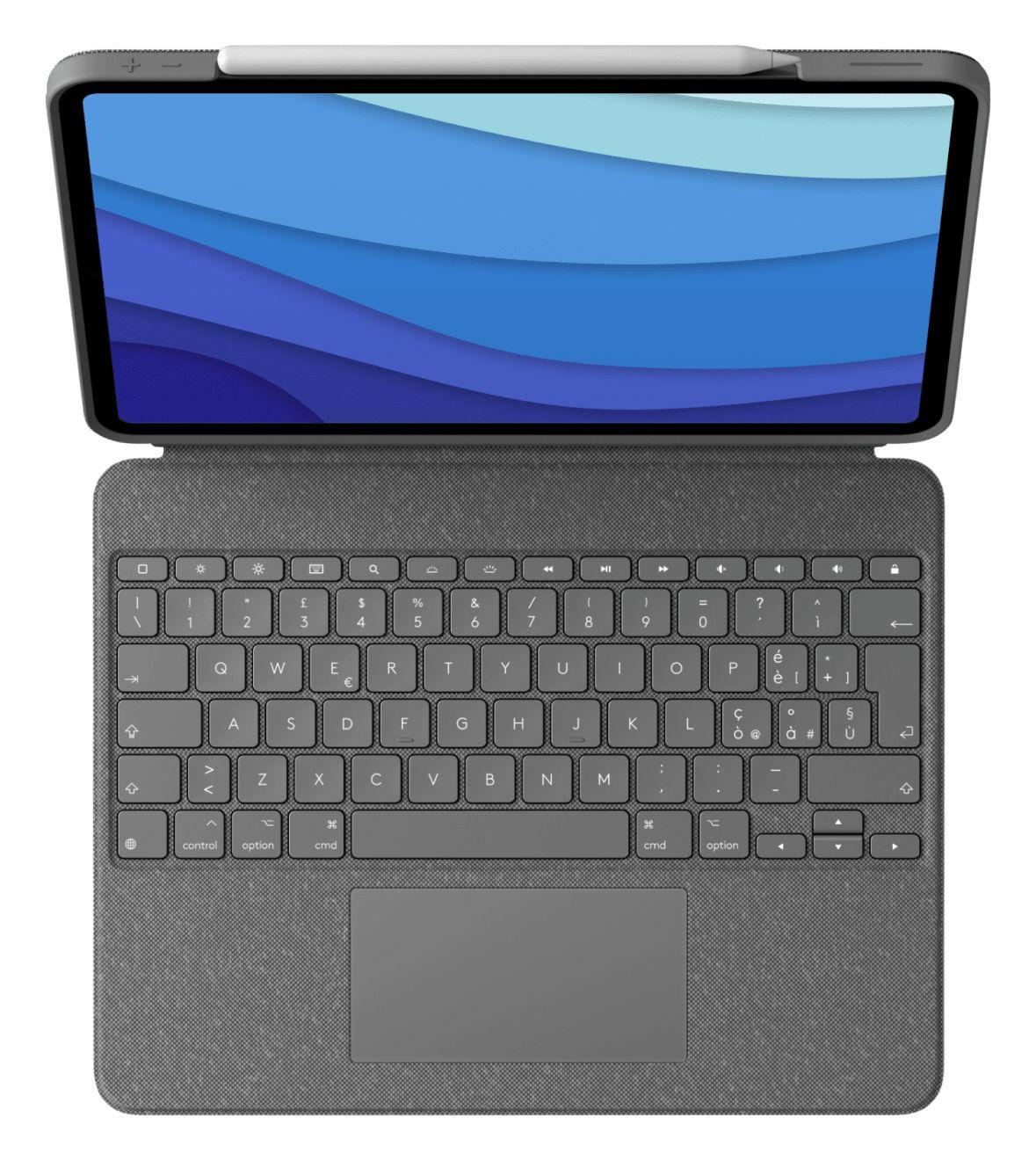 Teclado LOGITECH Combo Touch (Layout IT - Smart Connector - 12,9" - Cinzento Oxford)