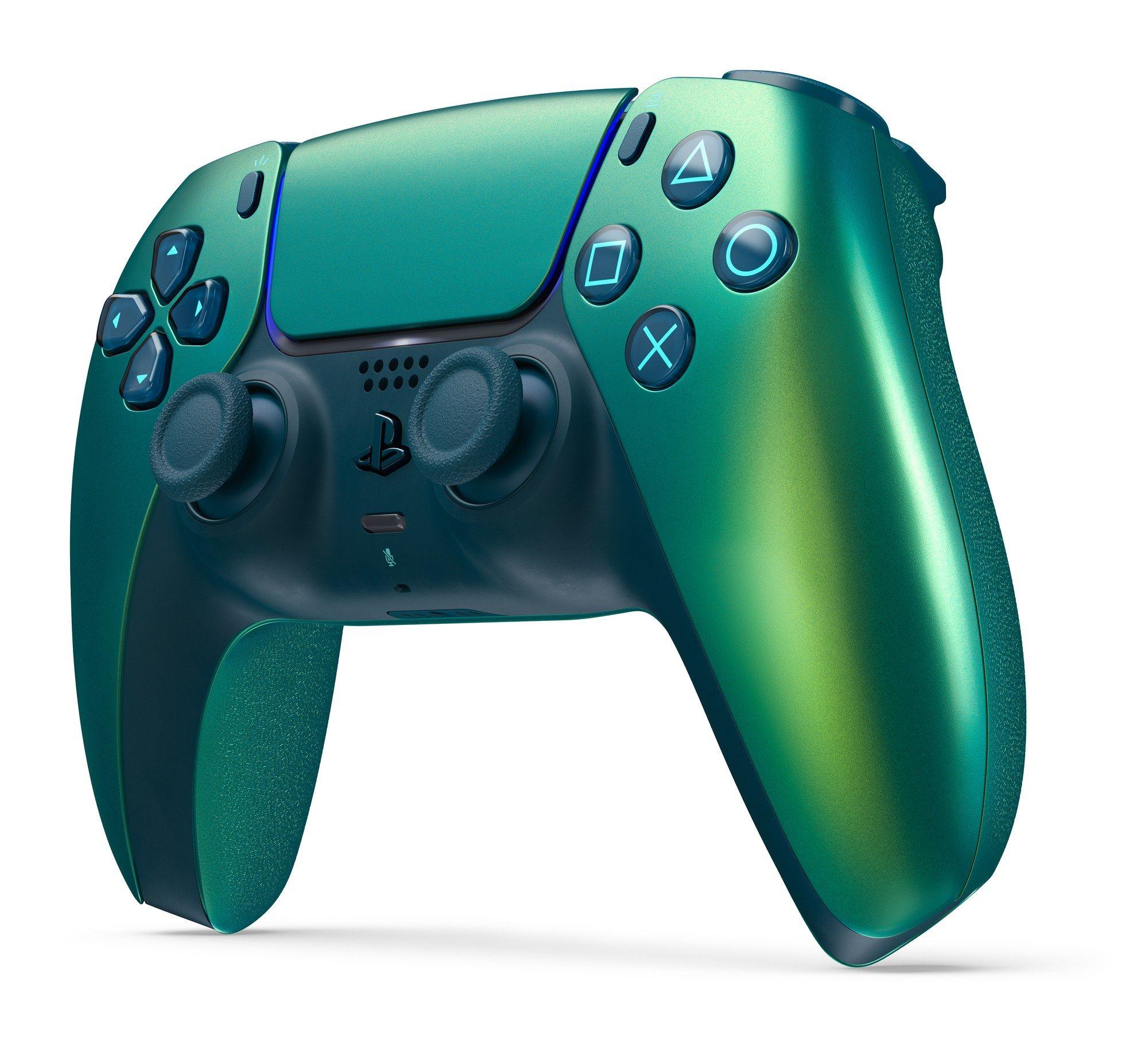 Comando SONY DualSense V3 CFI-ZCT2W (Bluetooth/USB - Com fios e sem fios - Verde-azulado) — miniatura 2