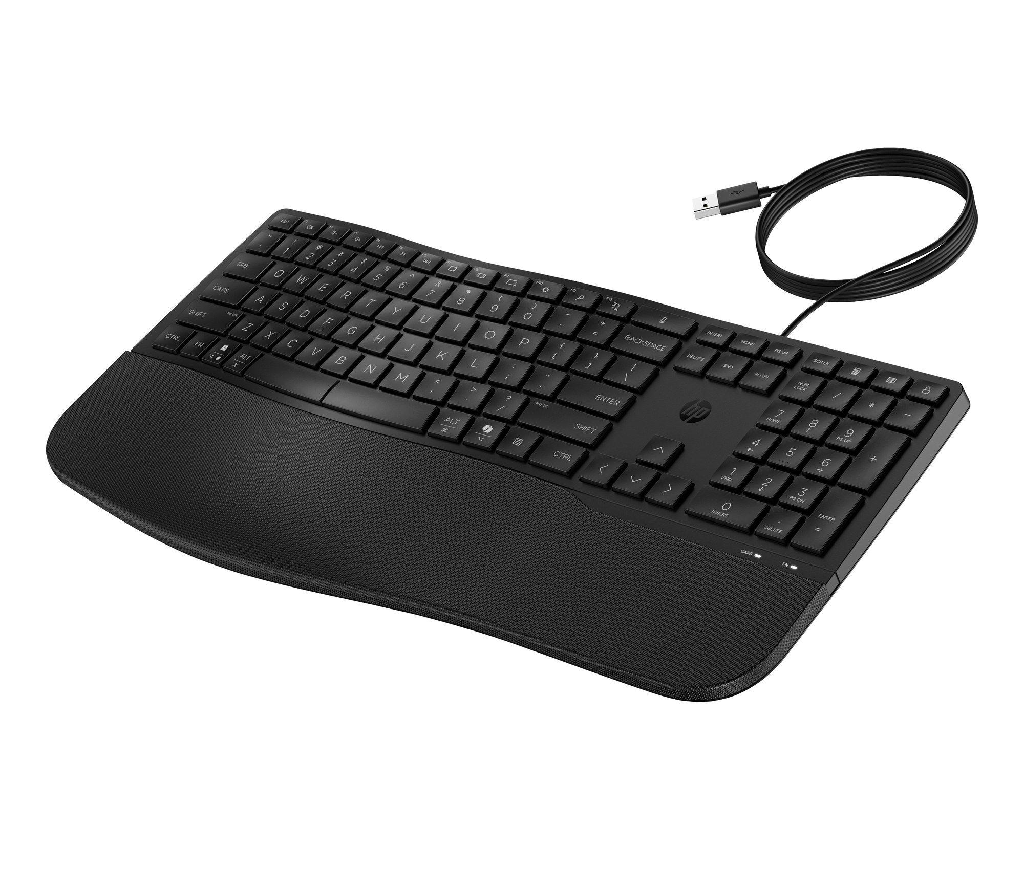 Teclado HP 480 Comfort (Plunger key switch - Tamanho completo - USB - Preto), miniatura 3