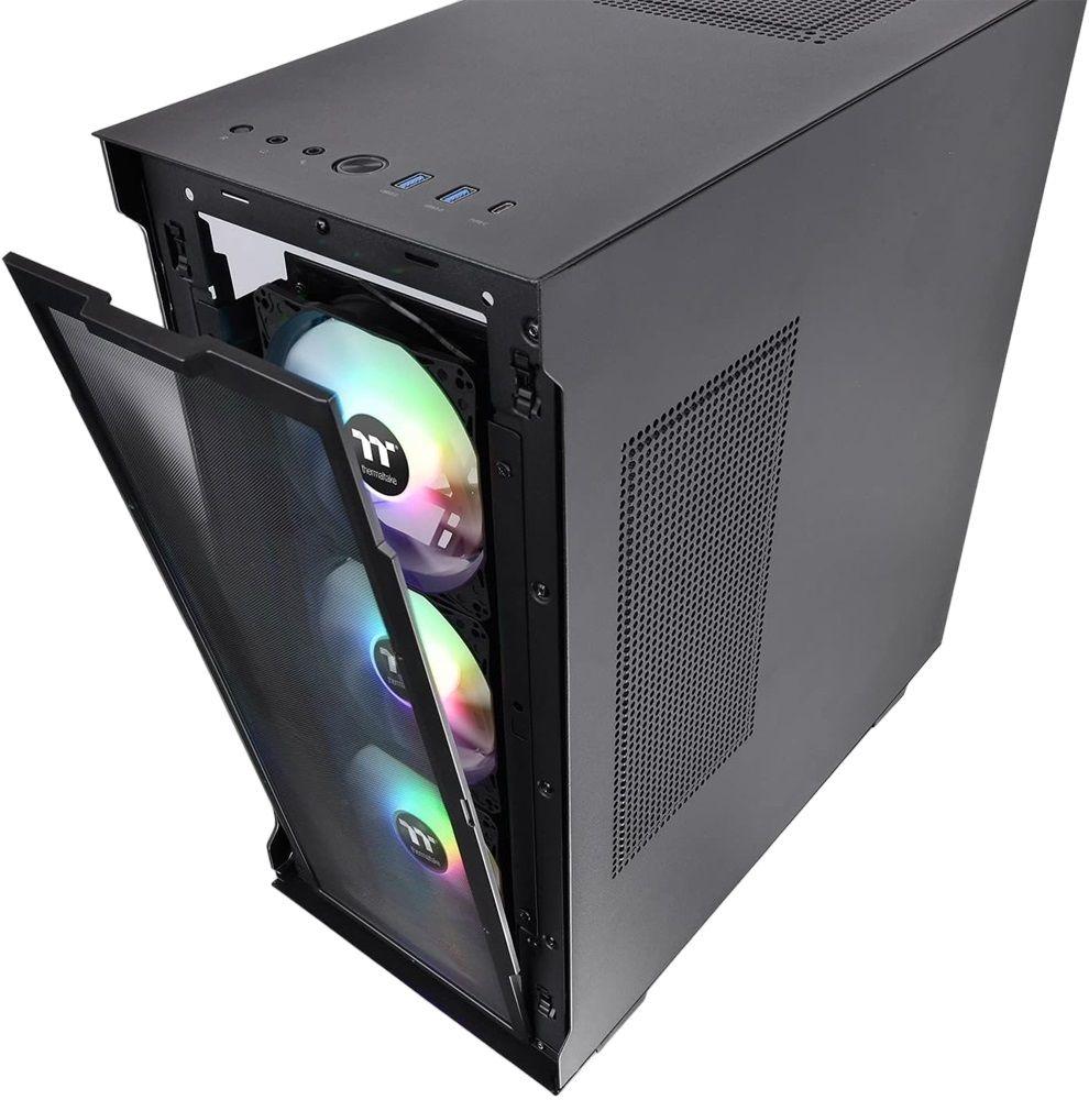 Caixa PC THERMALTAKE V350 TG ARGB Air (ATX, micro ATX, Mini-ITX - Midi Tower - SPCC - Preto) — miniatura 5
