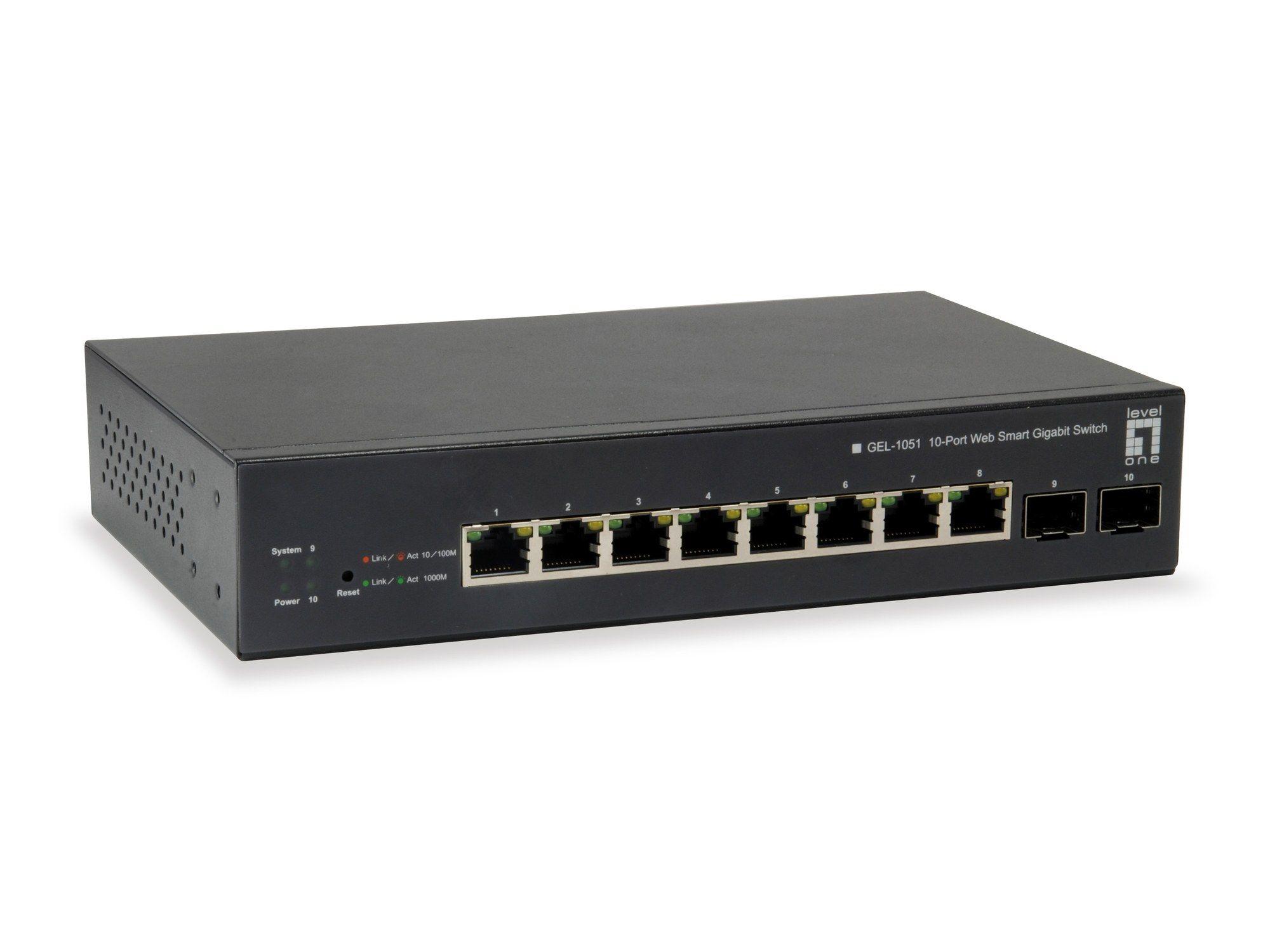 Switch Gerido LEVELONE GEP-1051 (Gigabit Ethernet - 4,1 MB - 20 Gbit/s - Preto)