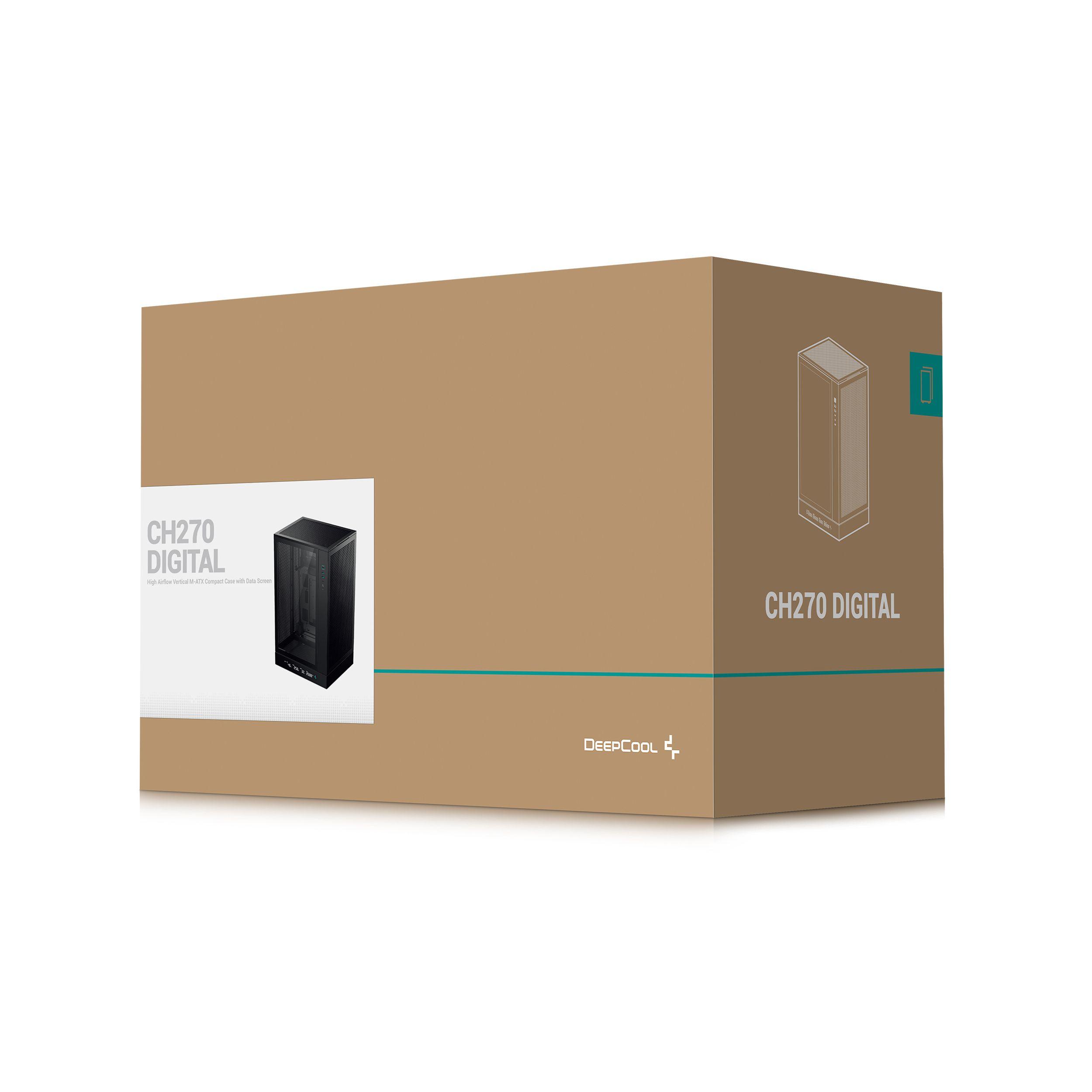 Caixa PC DEEPCOOL CH270 Digital (micro ATX, Mini-ITX - Mini Tower - Micro-ATX, Mini-ITX - Preto) — miniatura 11
