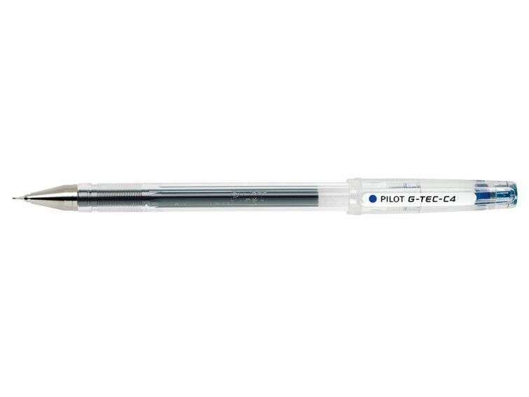 Conjunto de 12 Canetas de Gel PILOT G-Tec C4 (Plástico transparente - Azul)