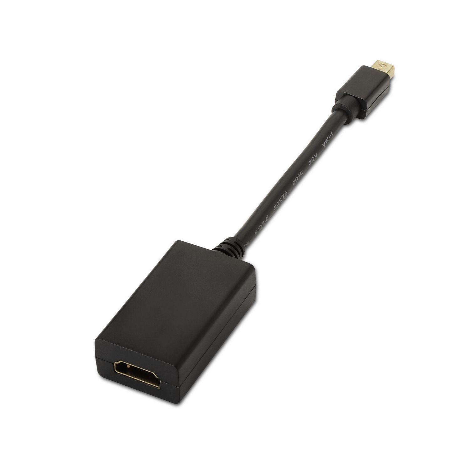 Conversor Mini DisplayPort para HDMI AISENS A125-0137 (0,15 m - Mini DisplayPort - HDMI Tipo A - Preto)