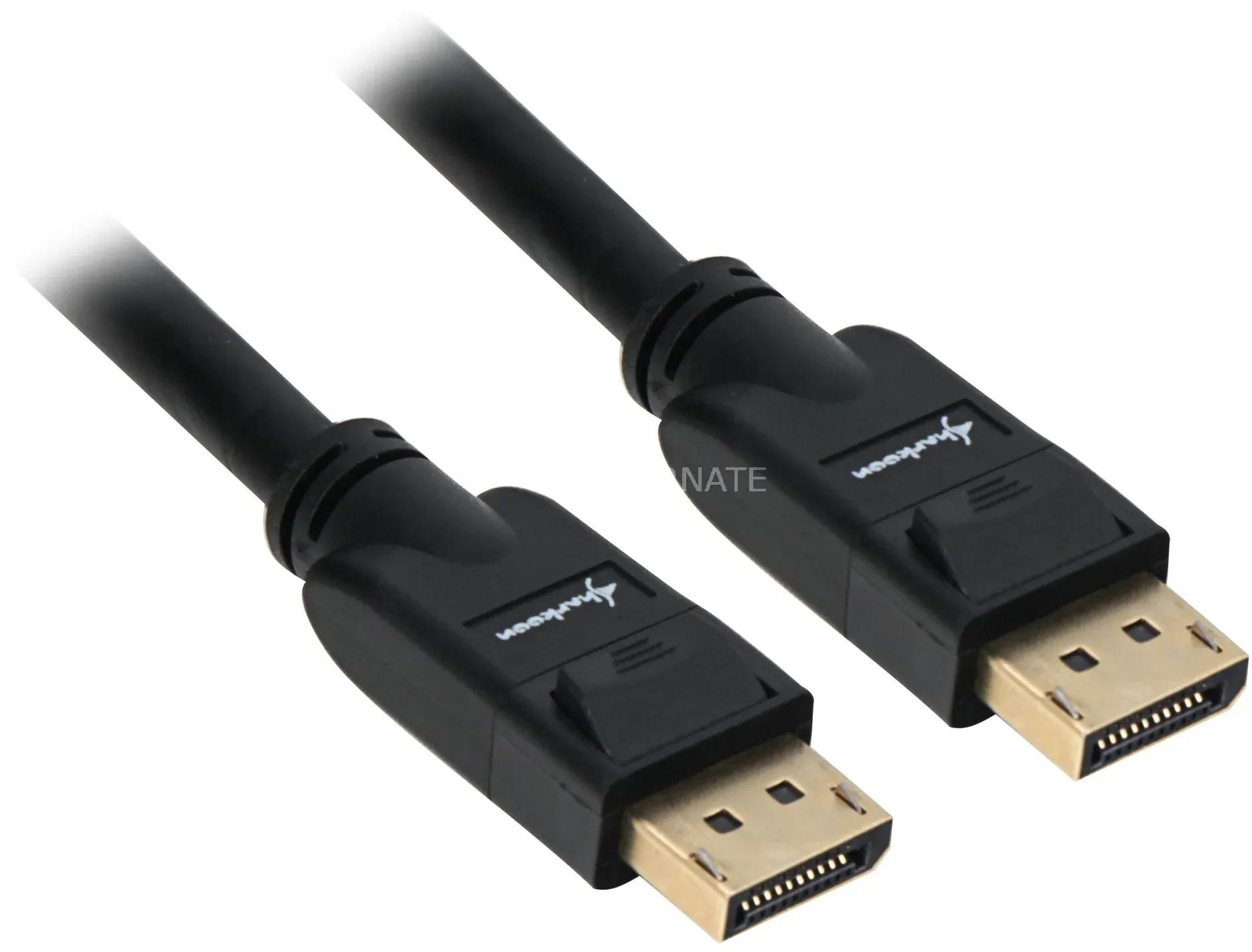 Cabo DisplayPort SHARKOON DisplayPort 1.3 (1 m - Preto)