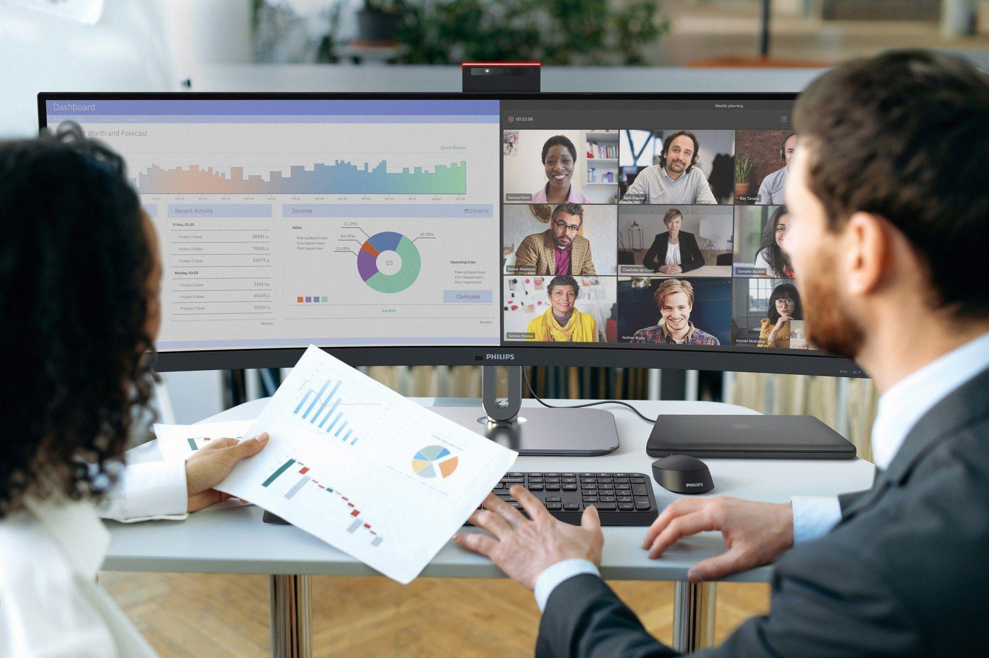 Monitor PHILIPS 49B2U6903CH/00 (48,8" - VA - 100 Hz - Cinzento) — miniatura 5