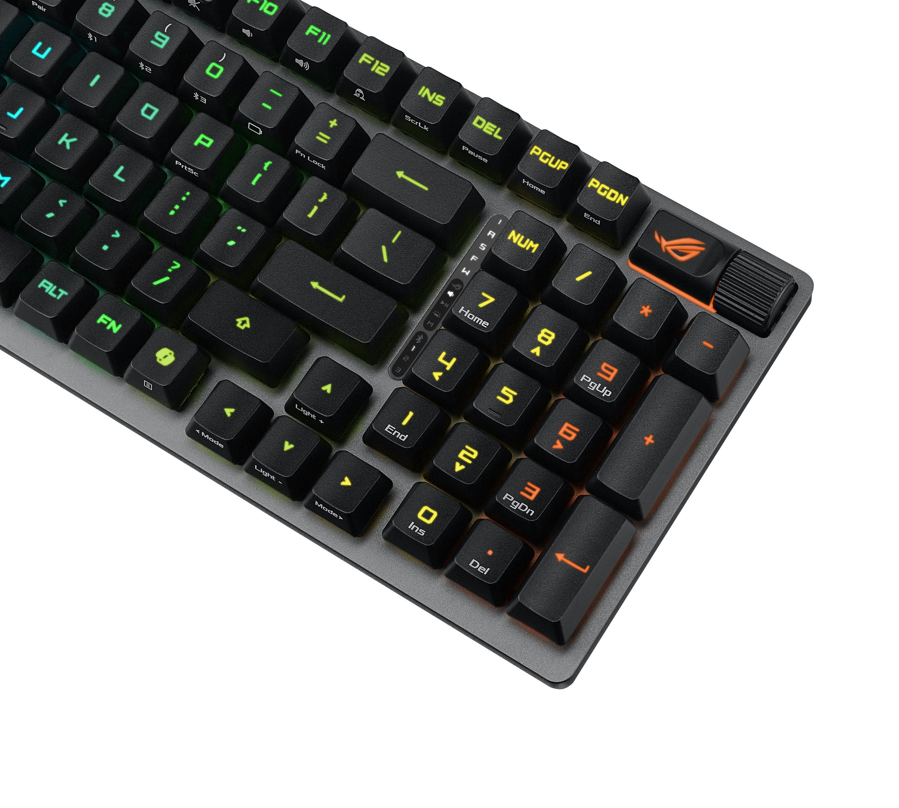 Teclado ASUS ROG Strix Scope II 96 RX Wireless (Teclas óticas - 96% - USB + RF Wireless + Bluetooth - Preto) — miniatura 7