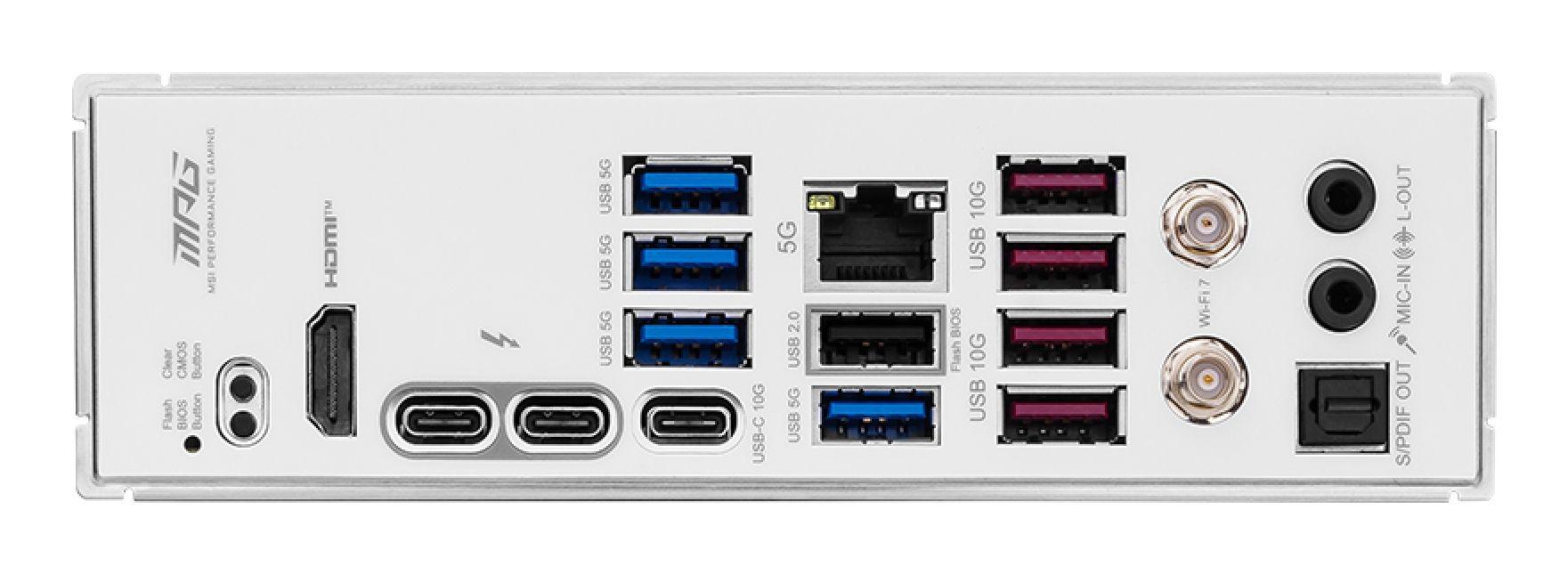 Motherboard MSI MPG Z890 EDGE TI WIFI (LGA 1851 (Socket V1) - Intel Core Ultra - ATX - Branco), miniatura 5