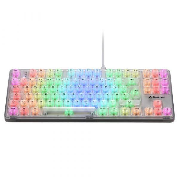 Teclado SHARKOON SKILLER SGK70W DE (Alemão - USB - 1000 Hz - Branco), miniatura 4