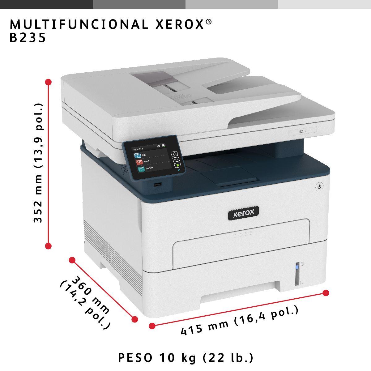 Impressora Multifunções Laser Monocromática XEROX B235V_DNI (A4 - Impressão a preto e branco - 251 folhas - Branco e Azul) — miniatura 9