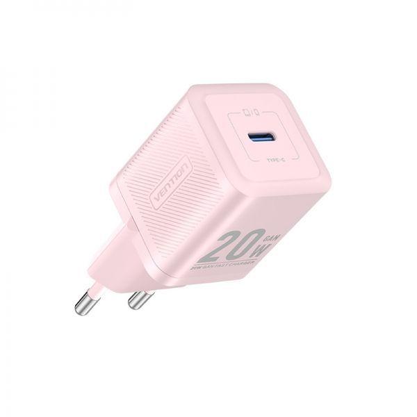 Carregador de Parede VENTION FEPP0-EU (20 W - Rosa) — miniatura 2
