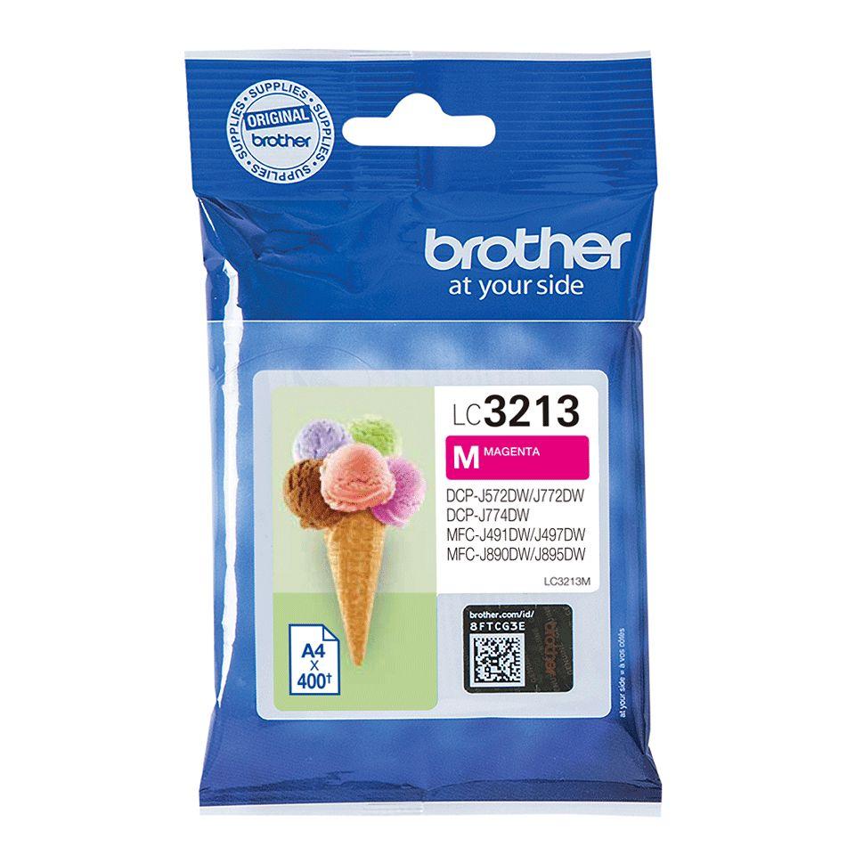 Tinteiro BROTHER LC3213M (400 páginas - Magenta)