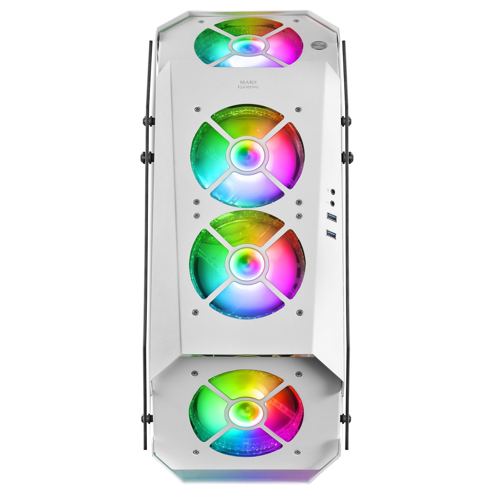 Caixa ATX MARS GAMING MC51W (ATX, Micro ATX, Mini-ITX - 2,5" - ATX, Mini-ITX - Branco) — miniatura 5