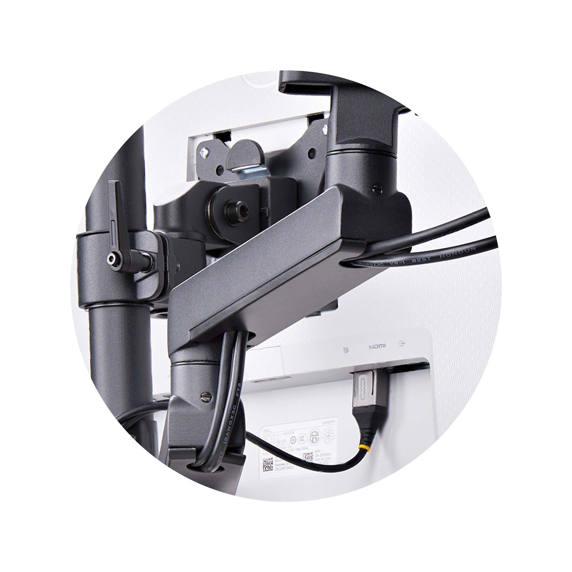 Suporte de Secretária STARTECH 3MP2AG-MONITOR-ARM (3 Monitores até 27" - VESA 75x75/100x100 - Preto), miniatura 8