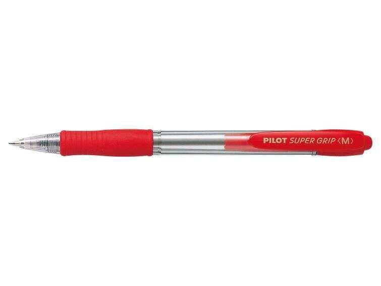 Esferográfica PILOT Super Grip Medium (Borracha - Vermelho)
