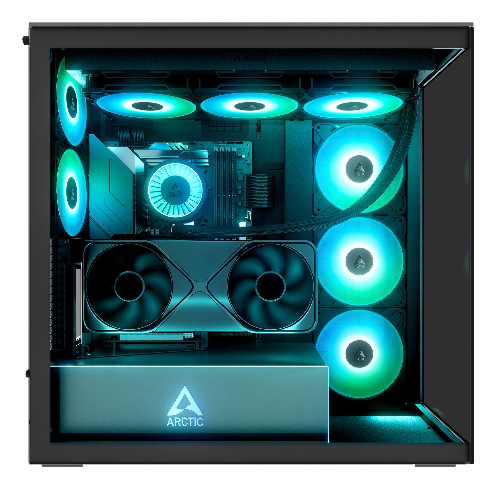Caixa PC ARCTIC Xtender VG (E-ATX - Midi Tower - Metal, Vidro temperado - Preto Espelhado) — miniatura 7