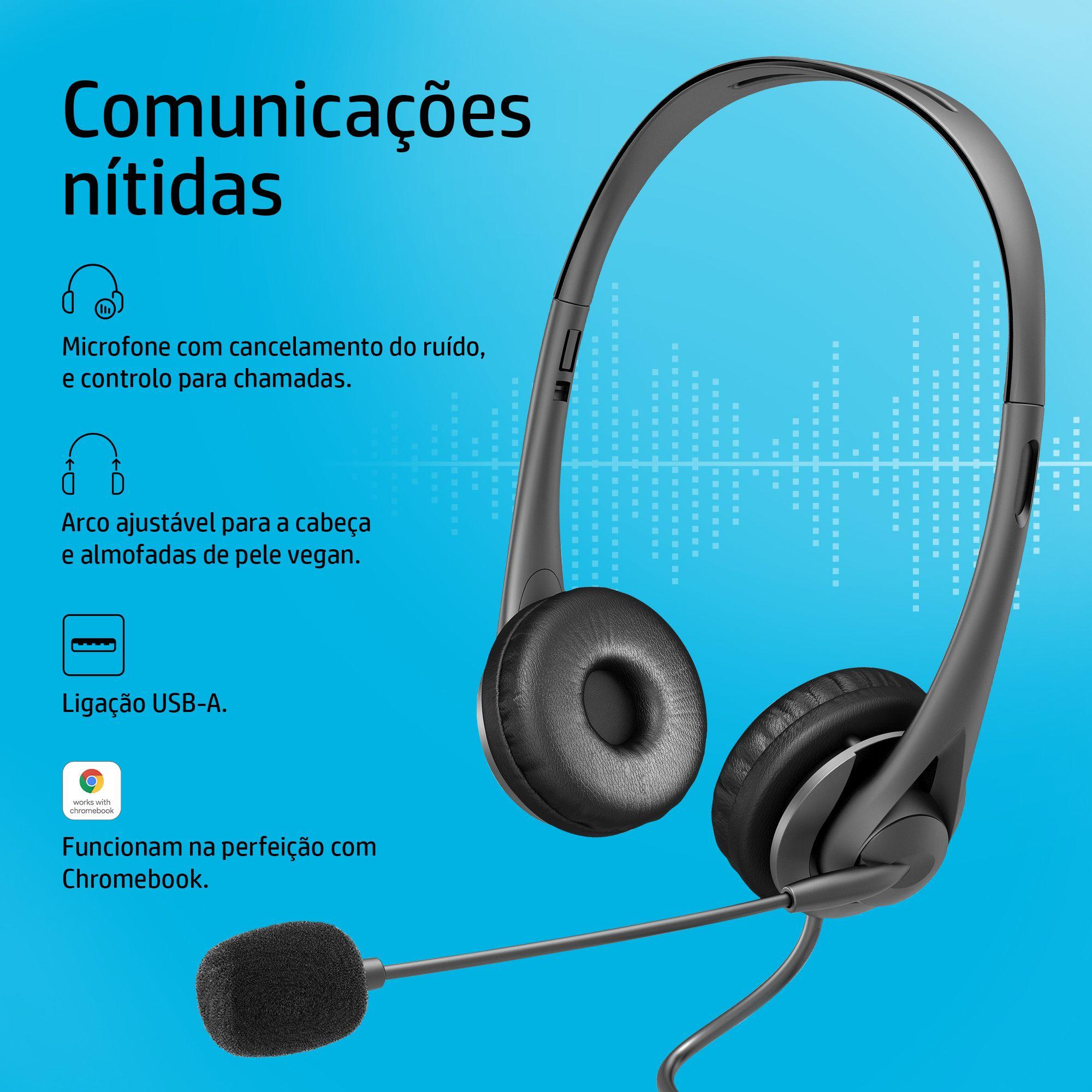 Auscultadores HP G2 USB (Binaural - Com fios - Supra-aural - Preto), miniatura 4