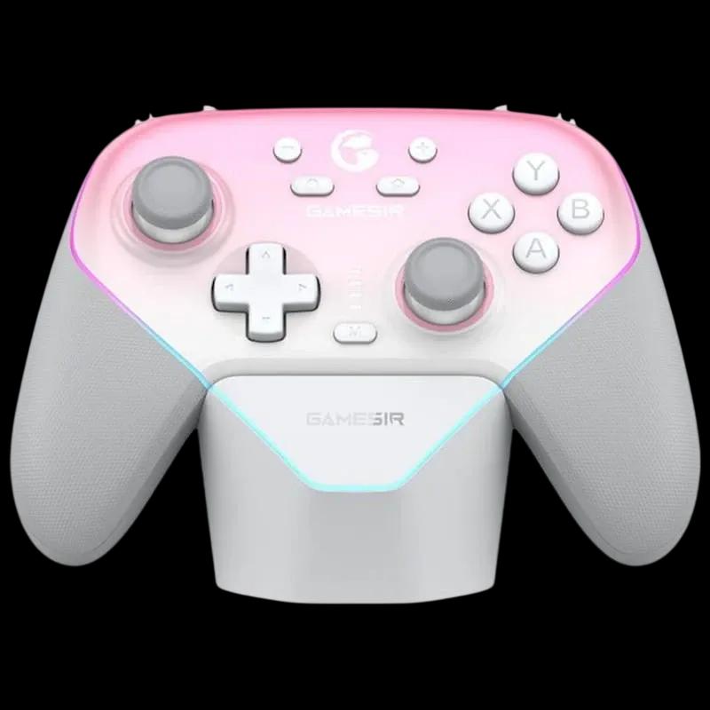 Comando Gaming GAMESIR SuperNova T4n Pro (Xbox/Nintendo Switch - Com fios e sem fios - Branco/Rosa)