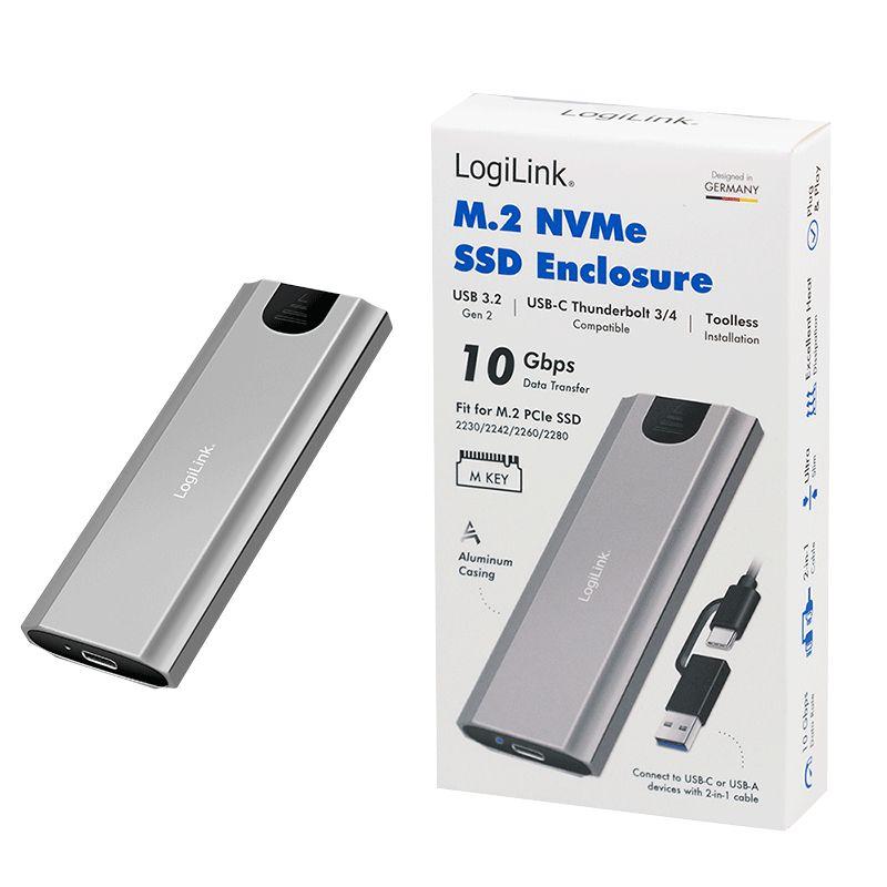 Caixa Externa para SSD LOGILINK UA0439 (10 TB - M.2 - M.2, PCI Express - Cinzento) — miniatura 3