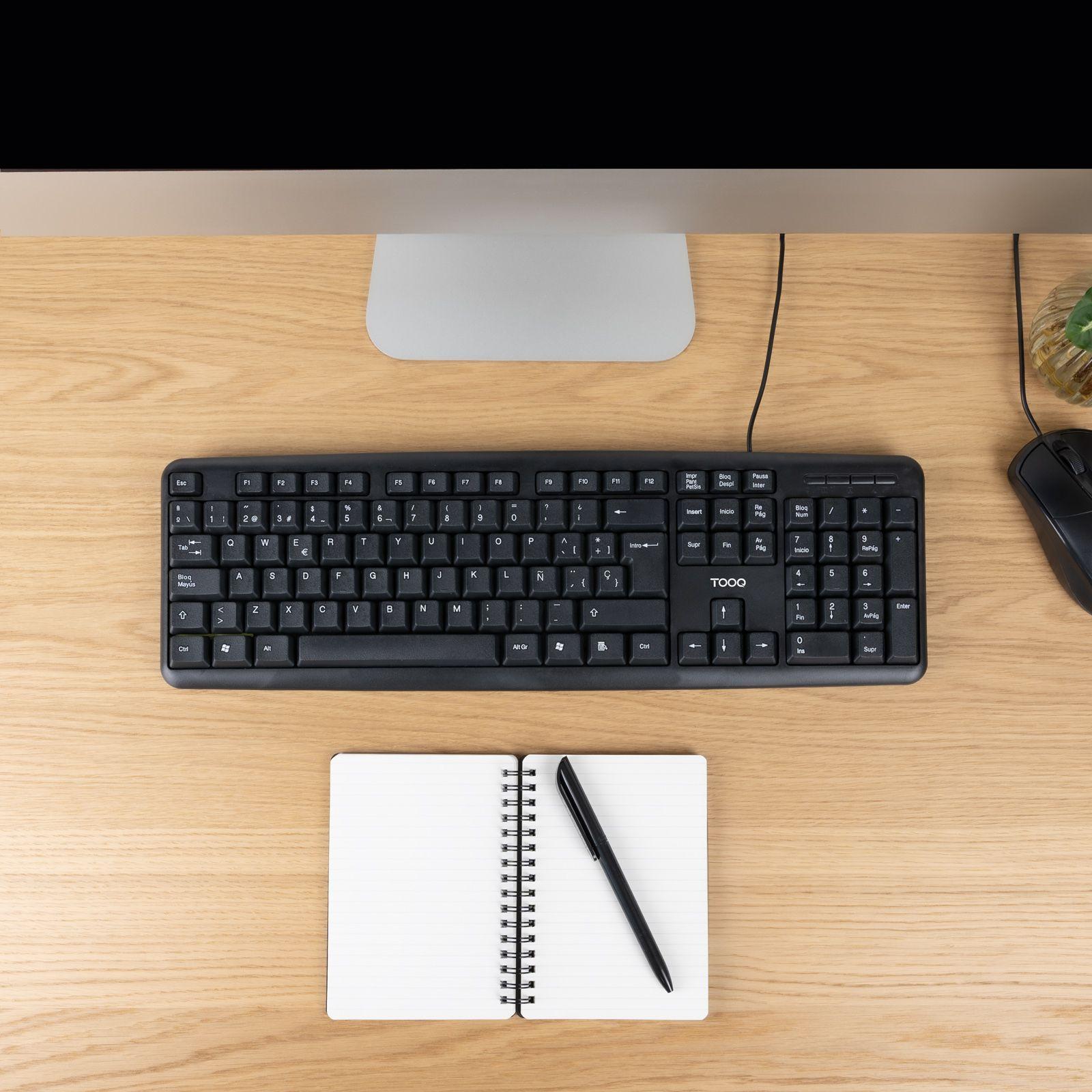 Teclado TOOQ TQK-2002-B (Interruptor de membrana - USB - Com fios - Preto) — miniatura 4