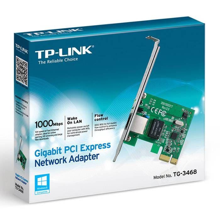 Placa de Rede TP-LINK TG-3468 V2 (Gigabit Ethernet - PCI Express - 1000 Mbps - Verde e Cinzento) — miniatura 4