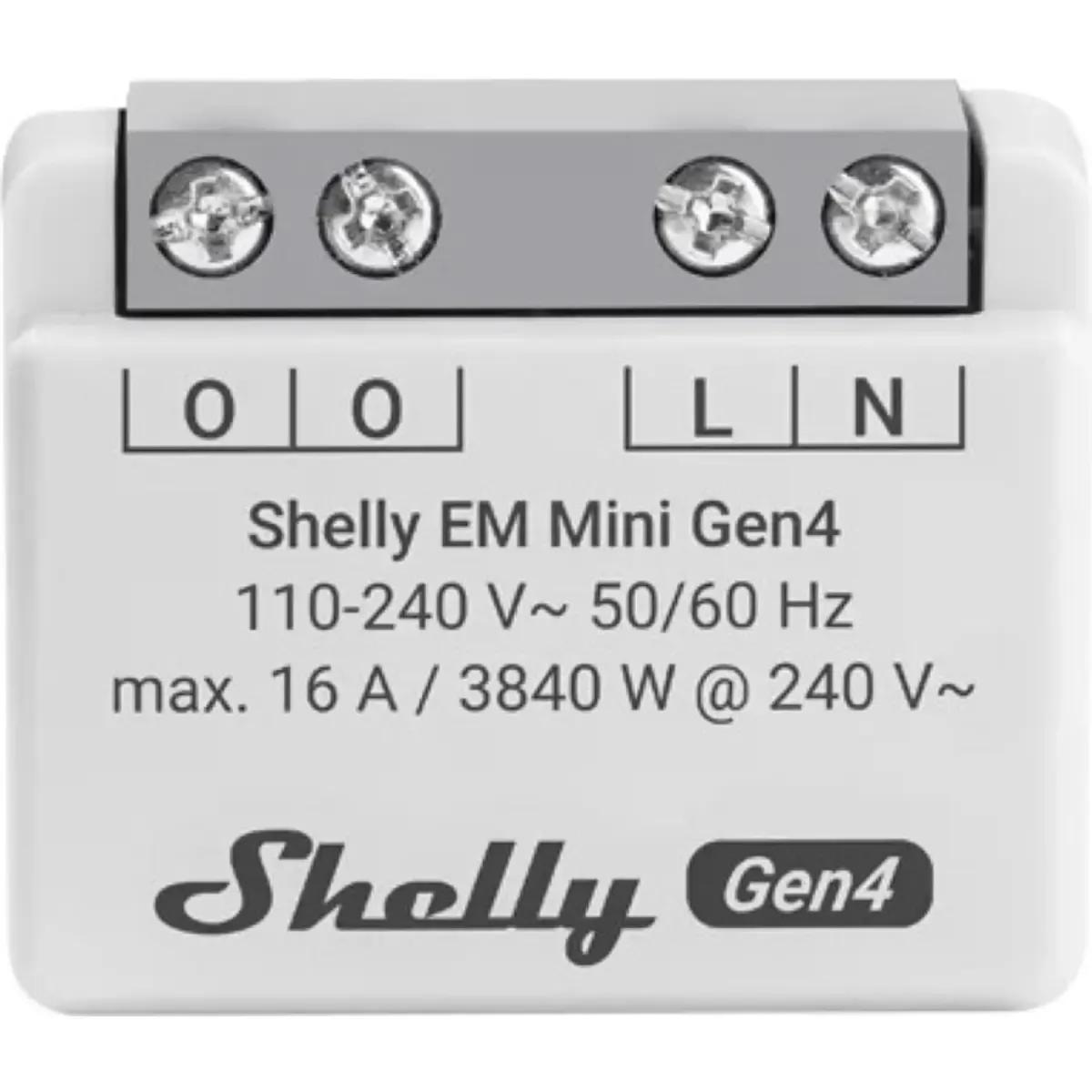 Módulo de Medição de Energia SHELLY EM Mini Gen4 (Cinzento), miniatura 4