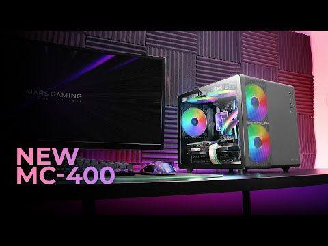 Caixa Micro-ATX MARS GAMING MC400 (Micro ATX, Mini-ITX - Mini Tower - Metal, malha, vidro temperado - Preto) — miniatura 4