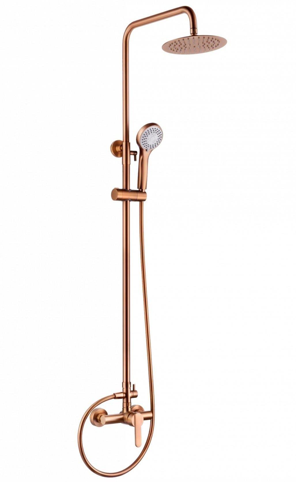 Conjunto de Duche Monocomando IMEX Roma BDR001-ORC (Ouro Rosa Escovado)