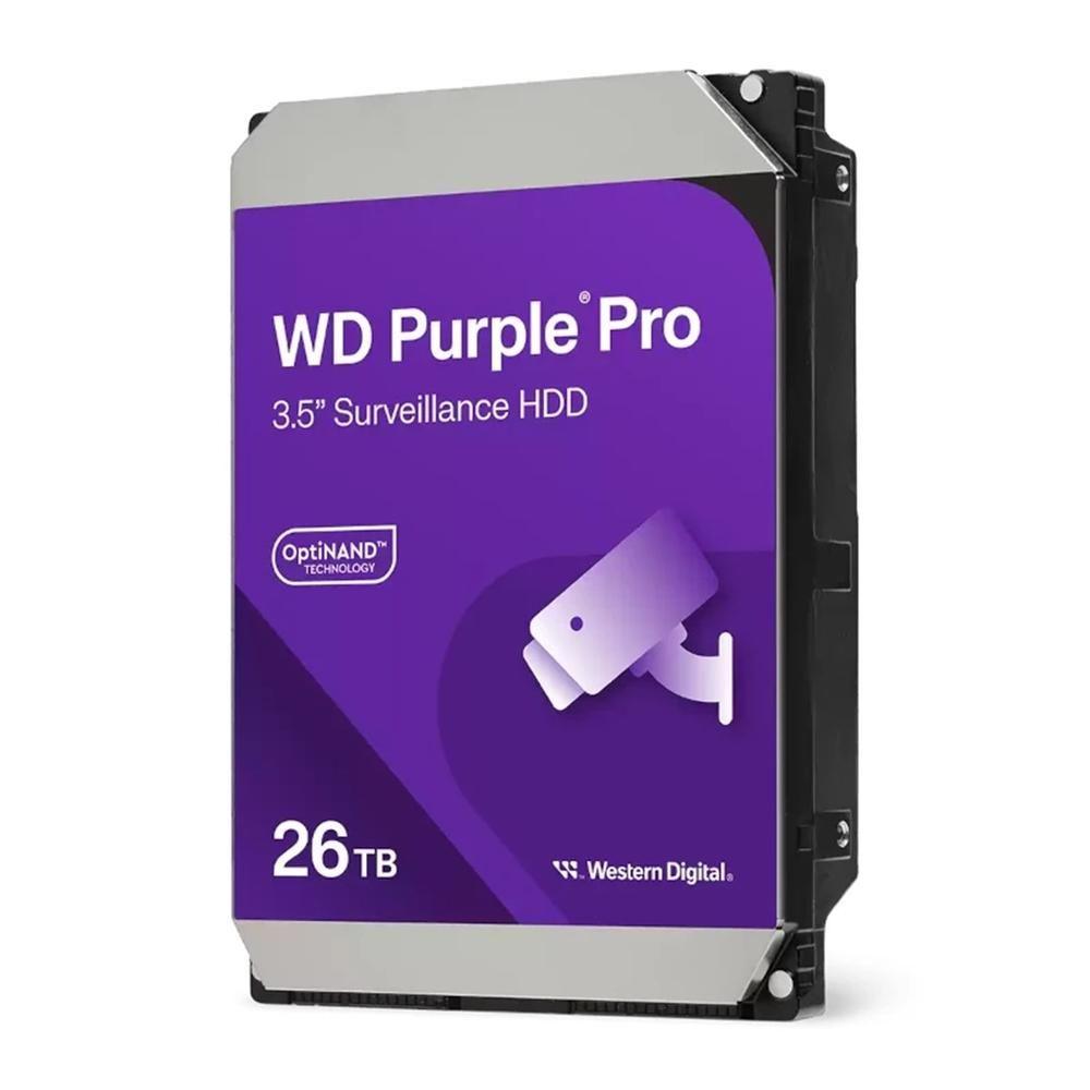Disco Rígido Interno WESTERN DIGITAL WD260PURP (26 TB - 3,5" - SATA 6.0 Gb/s)