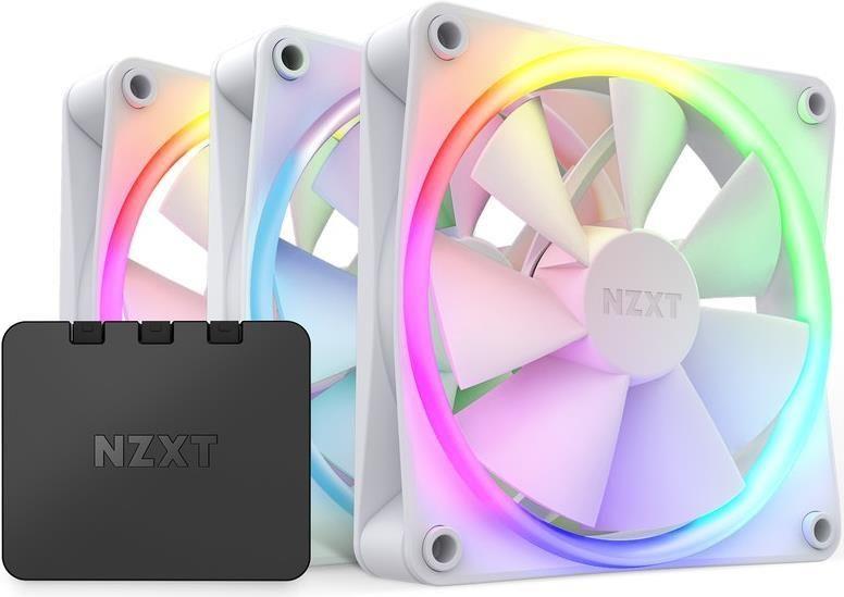 Ventoinha NZXT F120 RGB Triple Pack RF-R12TF-W1 (Plástico e borracha - RGB multicolor - 2,16 W - Branco)