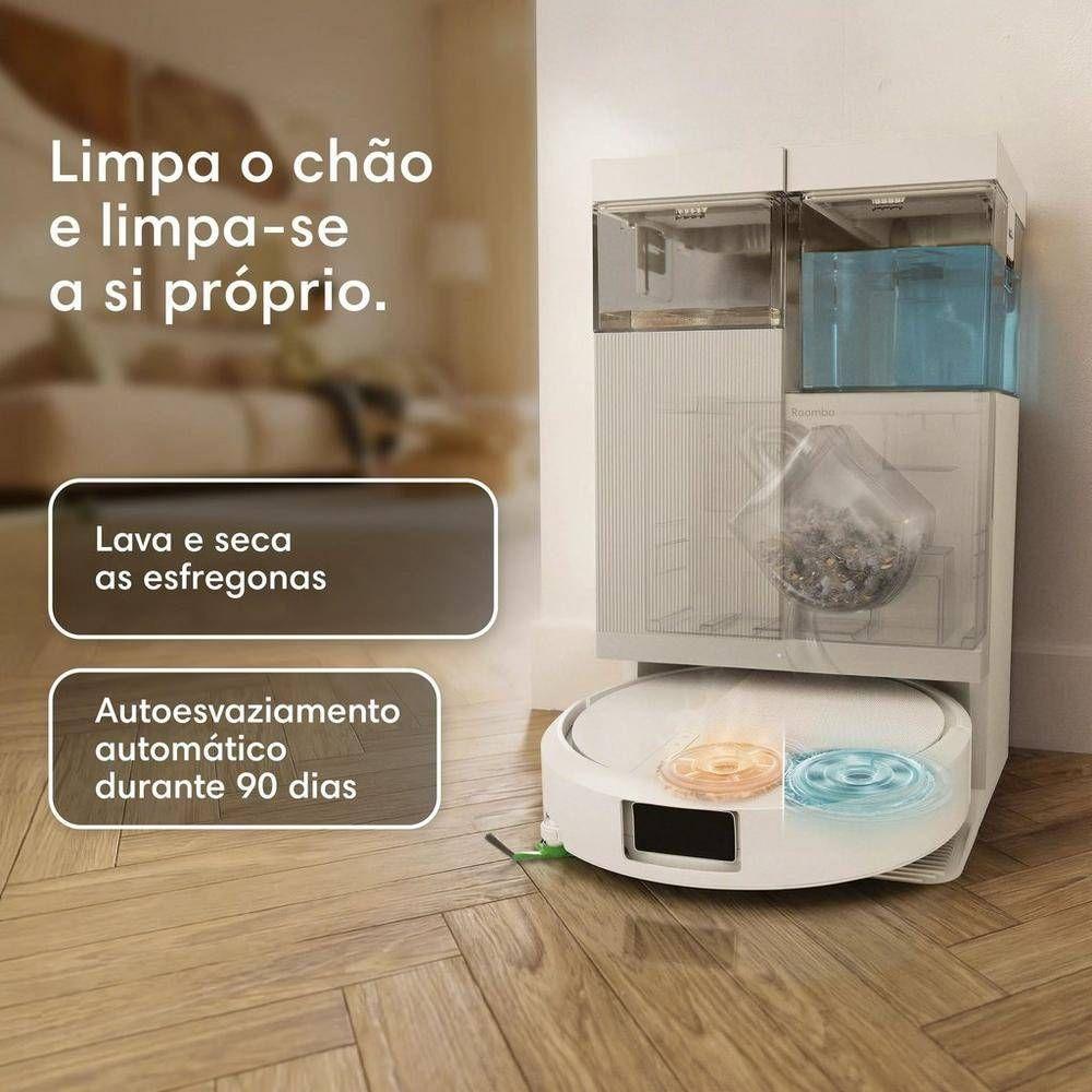 Robot Aspirador e Esfregona IROBOT Roomba Combo Plus 415 (20000 Pa - LiDAR - Altura 8,35 cm - Branco) — miniatura 3