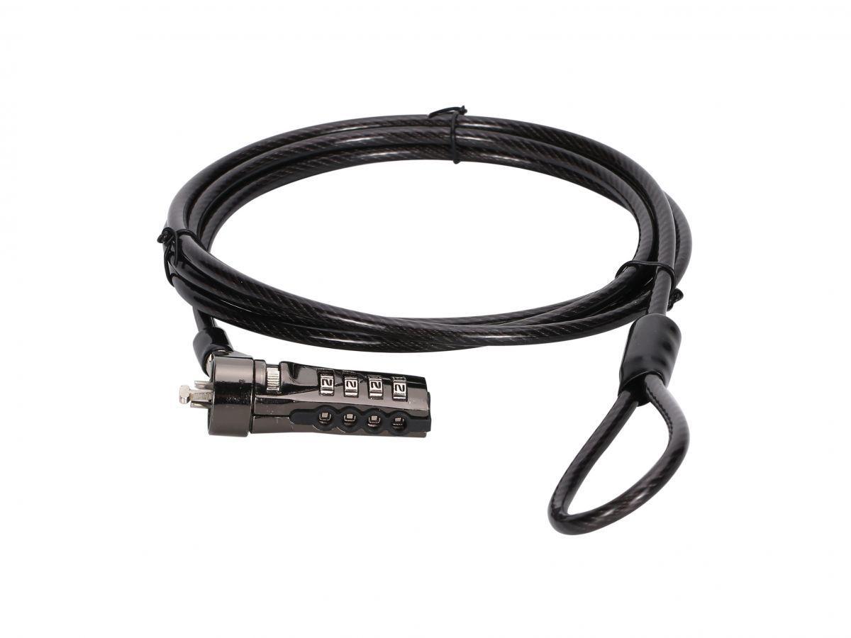 Cadeado Antirroubo para Portátil CONCEPTRONIC CUSTODIO01BS (Combinação de 4 Dígitos - 1,8 m - Preto)