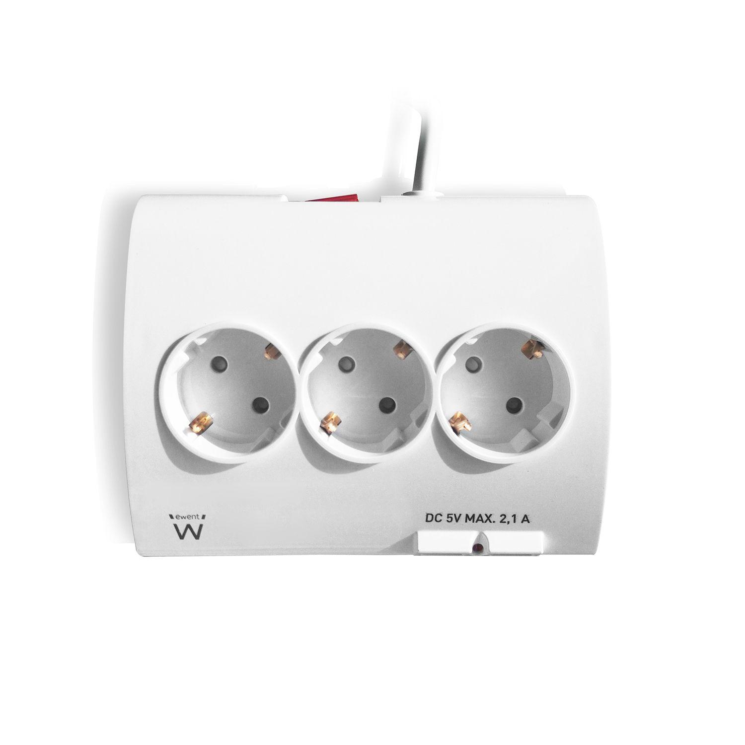 Régua de Tomadas EWENT EW3935 (Branco) — miniatura 4
