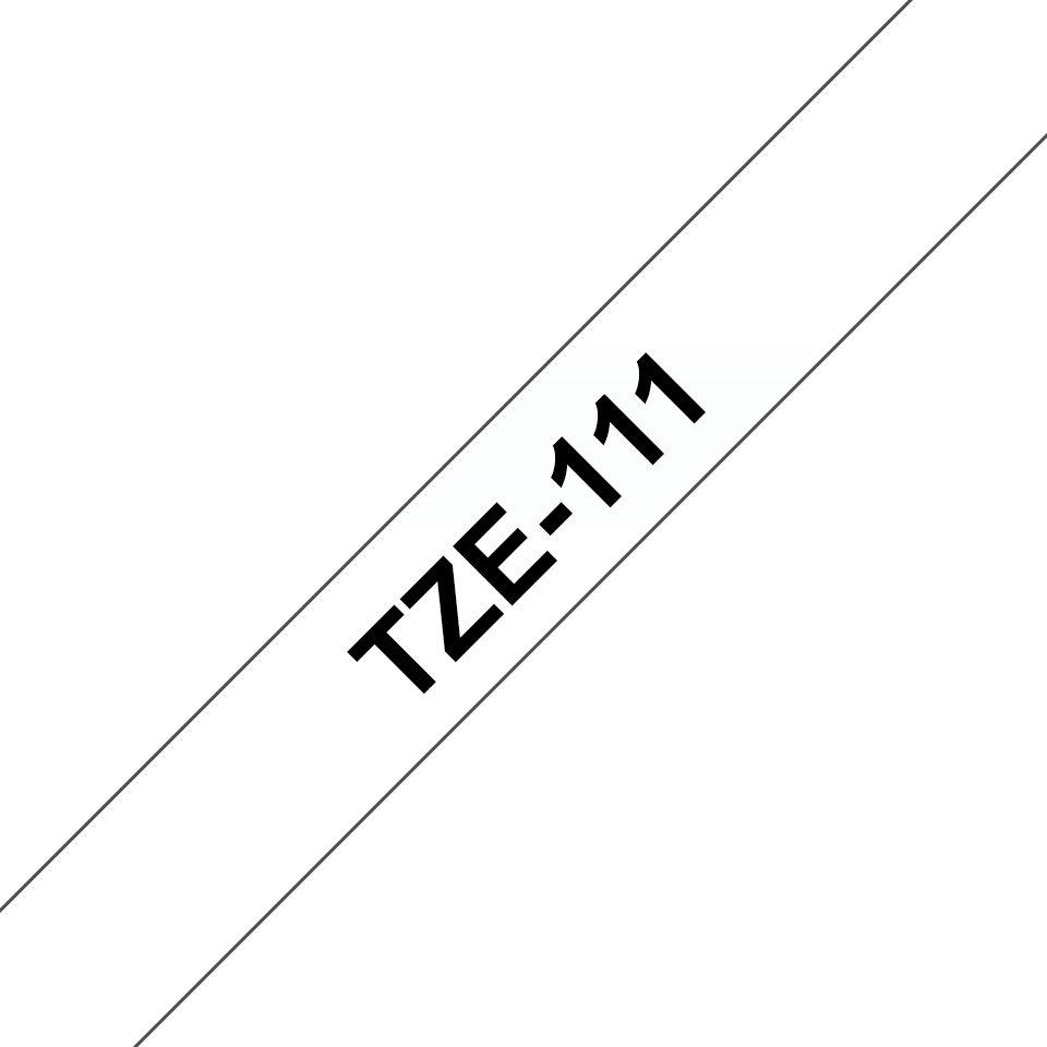 Fita de Impressão BROTHER TZe-111 (Preto sobre Transparente)