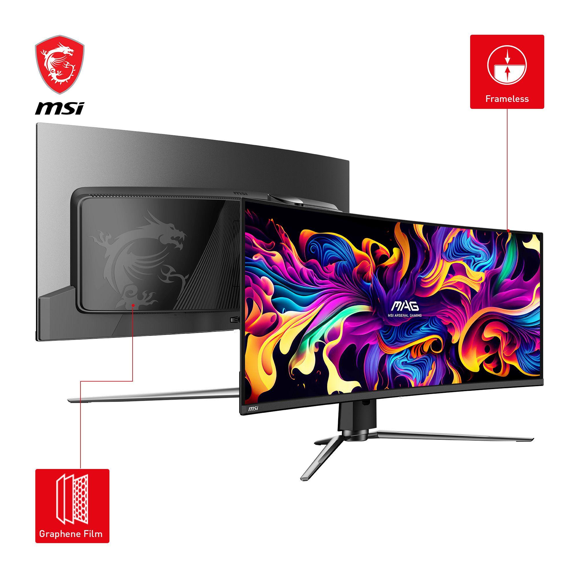 Monitor MSI MAG 341CQPDE QD-OLED (34" - OLED - 175 Hz - Preto) — miniatura 3