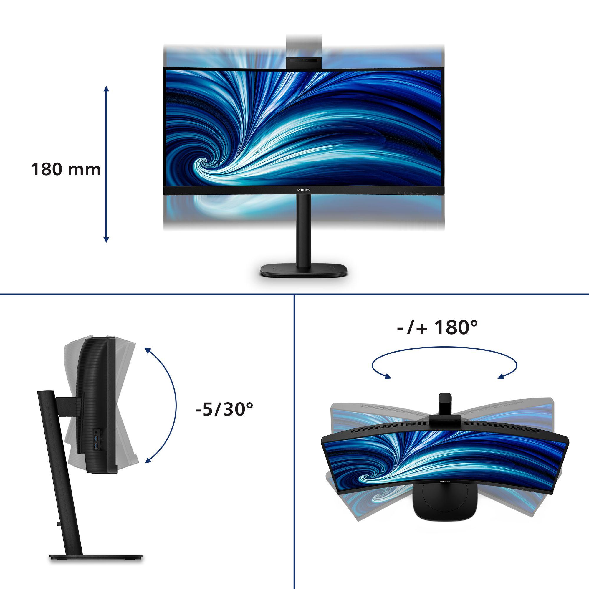 Monitor PHILIPS 34B2U3600CH/00 (34" - VA - 120 Hz - Preto), miniatura 3
