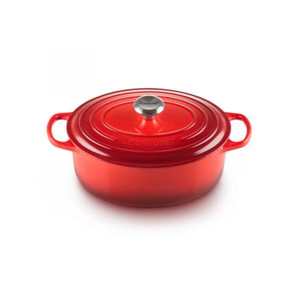 Caçarola Oval LE CREUSET Signature Roaster (Ferro fundido - Vermelho-cereja)