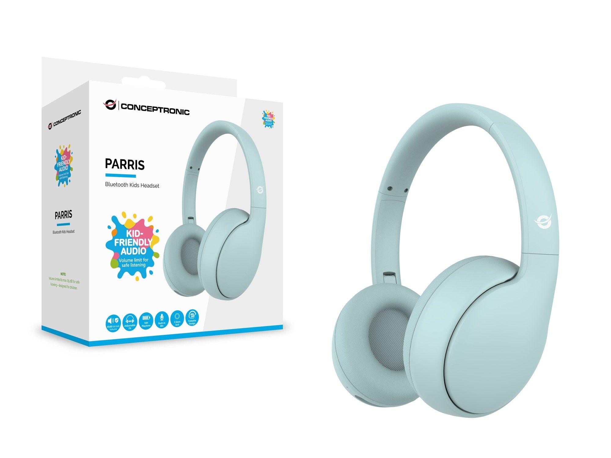 Headset Infantil CONCEPTRONIC PARRIS04B (Binaural - Com fios e sem fios - Circum-aural - Azul Claro) — miniatura 3