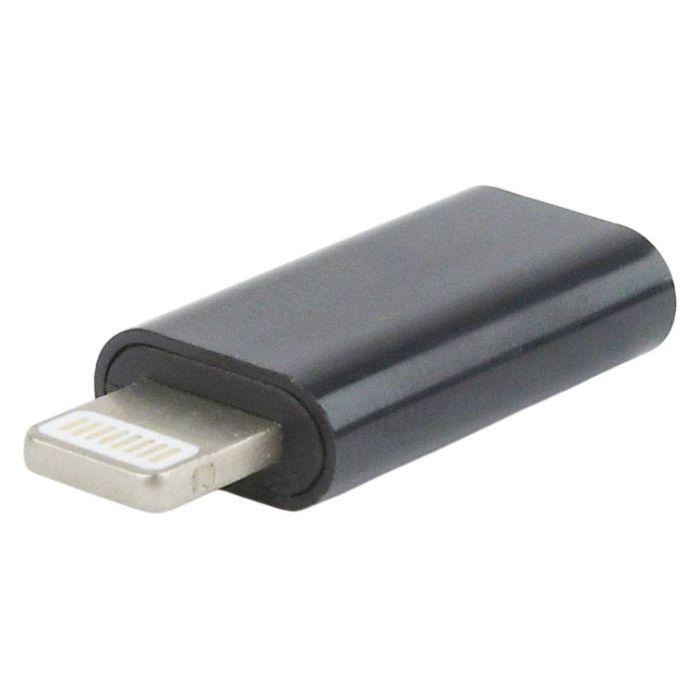 Adaptador GEMBIRD A-USB-CF8PM-01 (8 pinos - USB Tipo-C - Apple - Preto) — miniatura 2