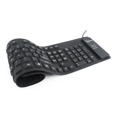 Teclado GEMBIRD KB-109F-B (Internacional - Flexível - USB-A - Preto) — miniatura 2