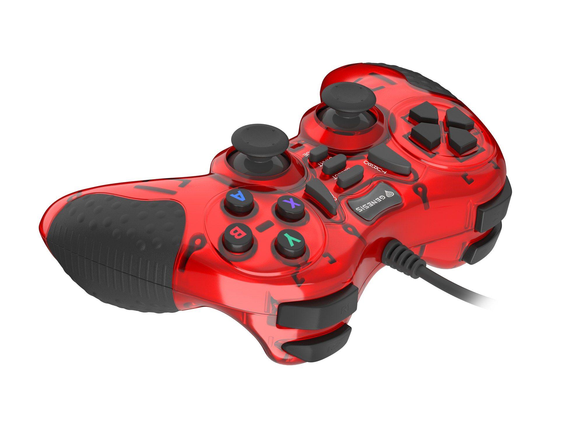 Comando GENESIS Mangan 200 (PC - Com fios - Com fio - Preto/Vermelho) — miniatura 3