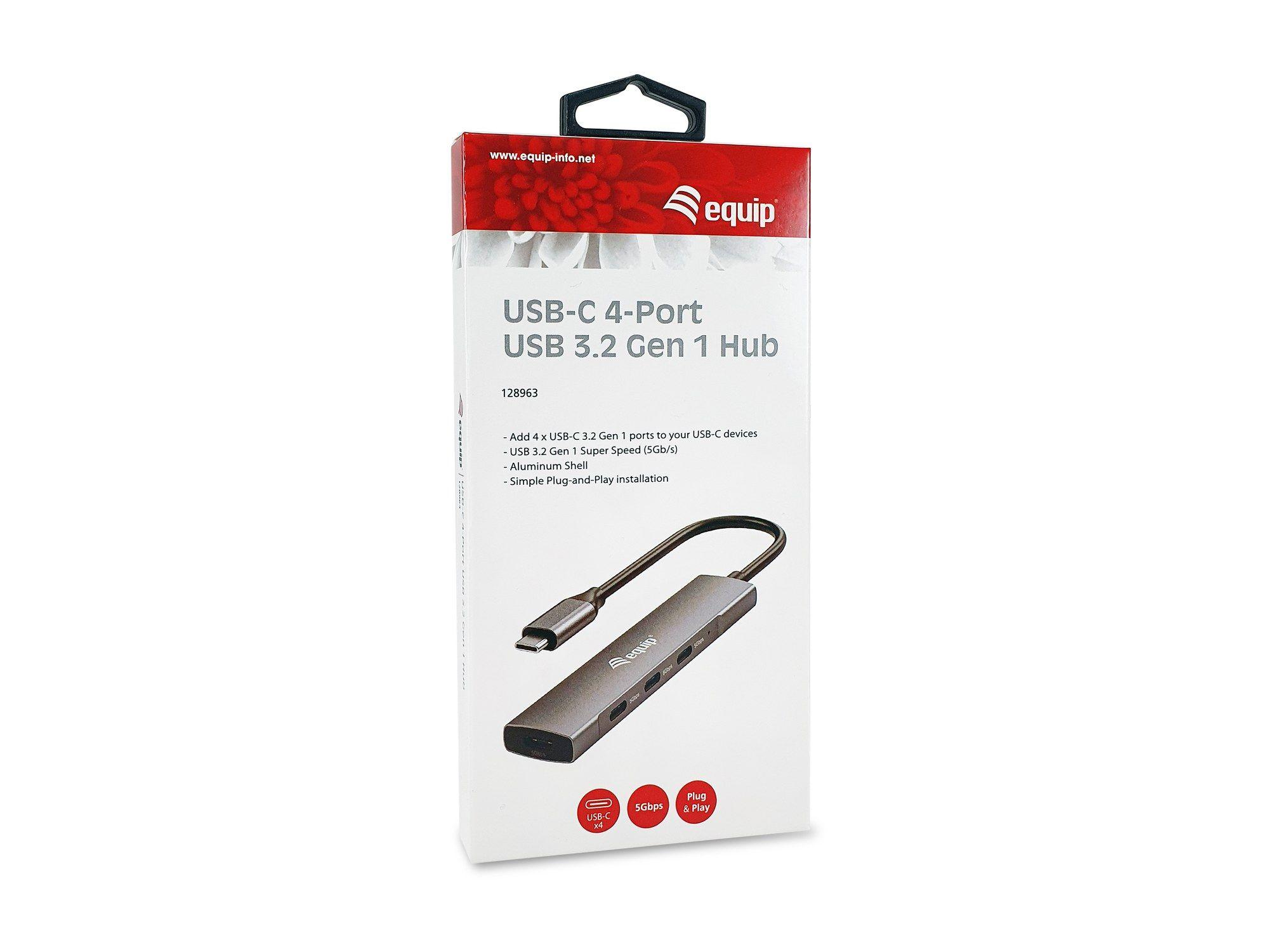 Hub USB-C EQUIP 128963 (0,15 m - Preto e Prateado), miniatura 8