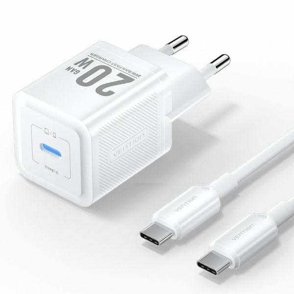 Carregador de Parede VENTION TZ-FEPW0-EU-01 (20 W - Até 60 W - Branco), miniatura 2