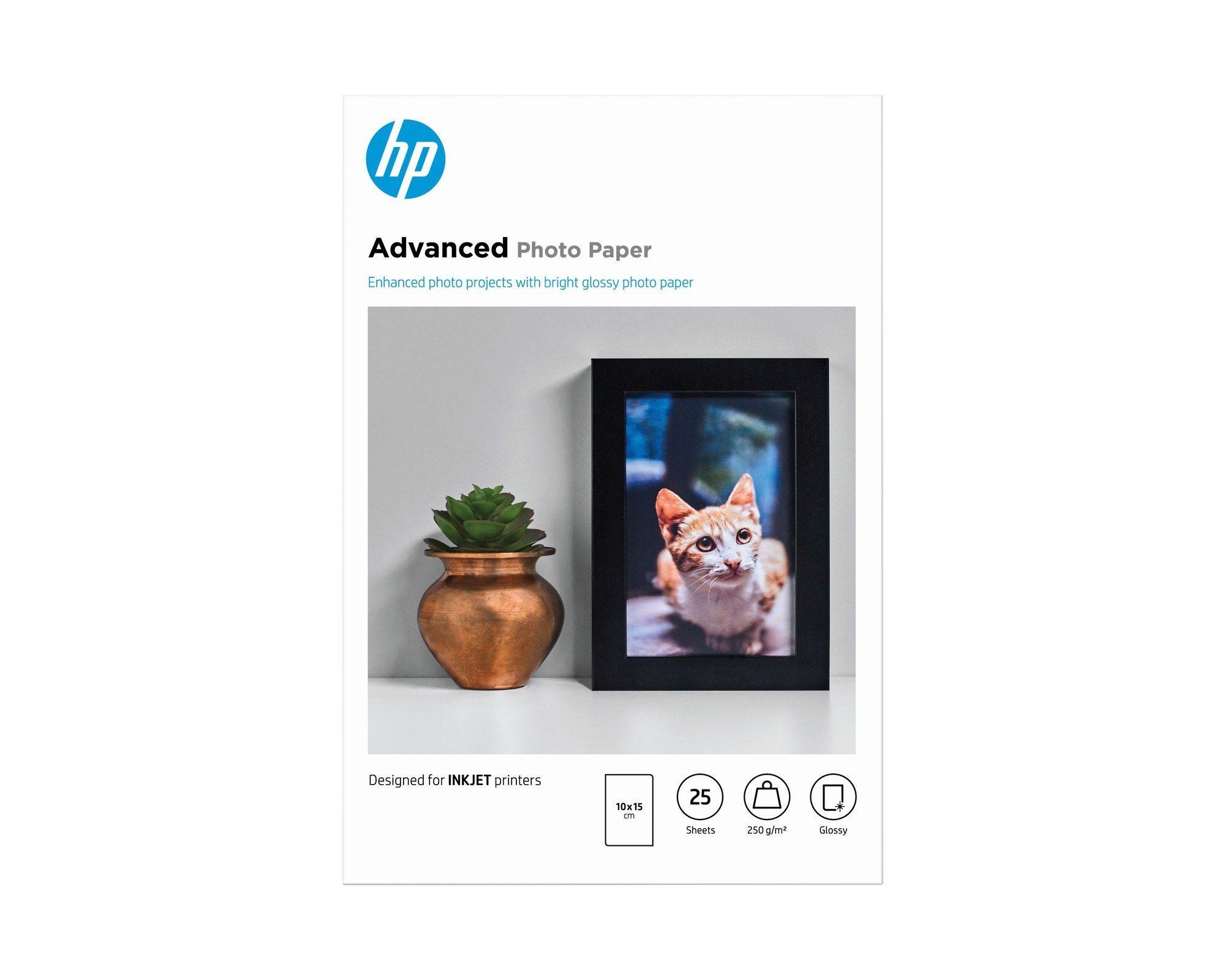 Papel Fotográfico HP Q8691A (Branco)