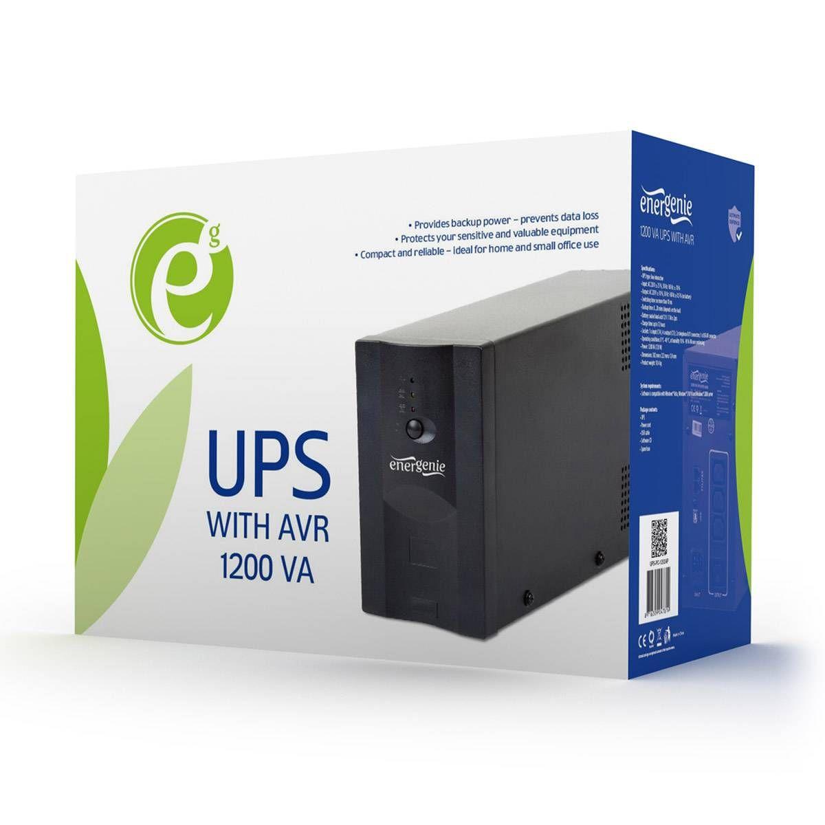 UPS Interativa GEMBIRD UPS-PC-1202AP (Acoplador C13, Acoplador C14 - Preto), miniatura 3