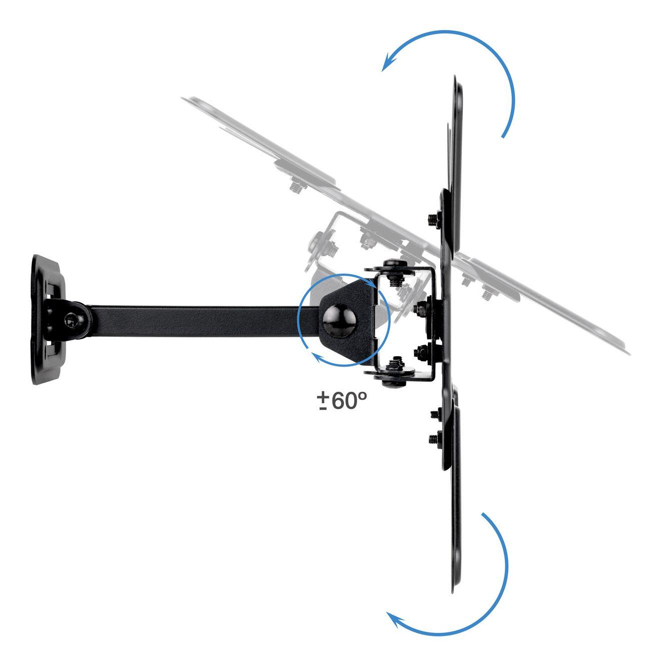 Suporte de Parede TV TOOQ LP1343TN-B (200 x 200 mm - 75 x 75 mm - 109,2 cm - Preto), miniatura 3