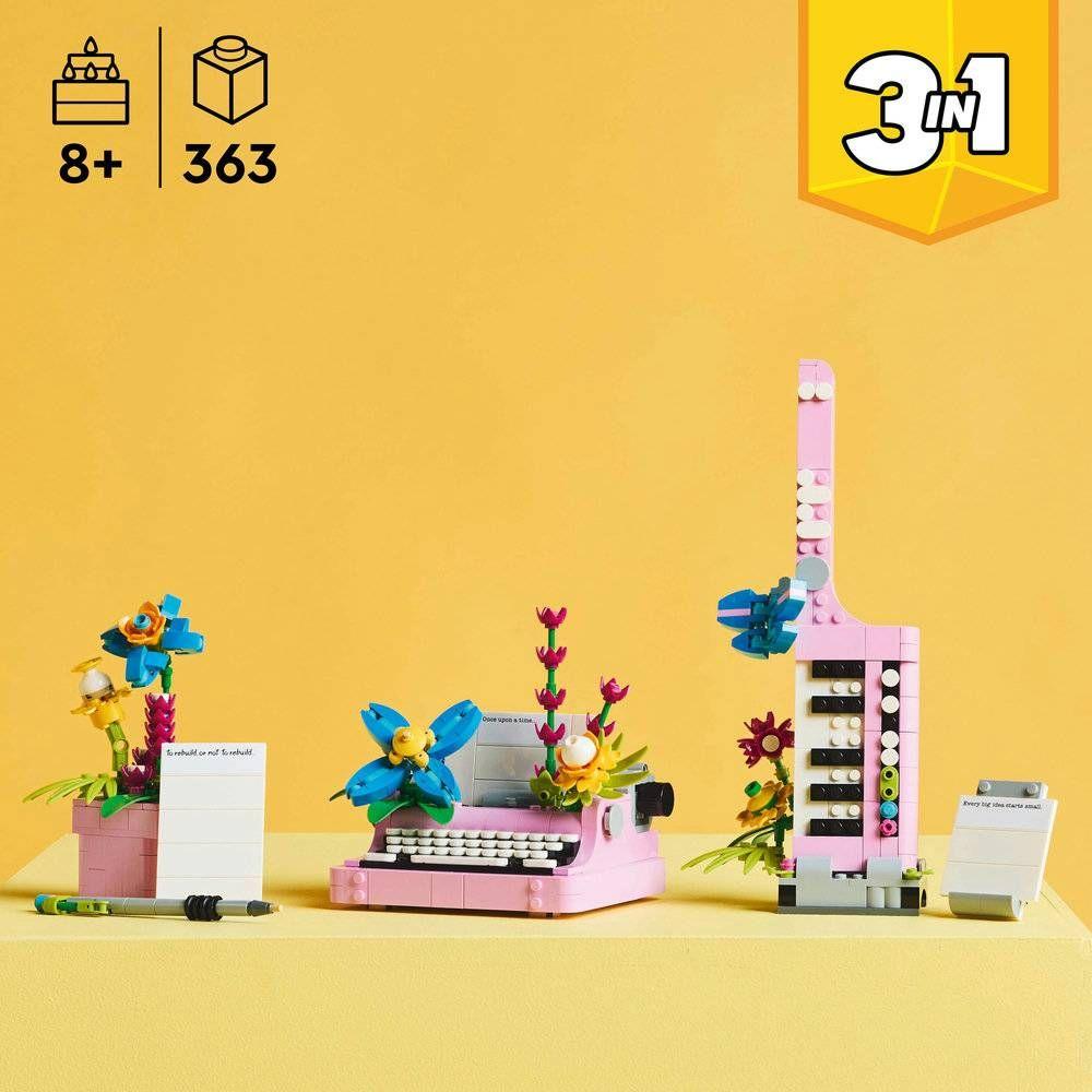 LEGO 31169 Creator Máquina de Escrever com Flores (8+ anos - 363 peças), miniatura 4